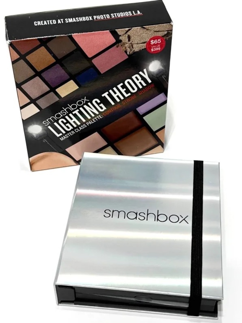 Smashbox Lighting Theory Eyeshadow Palette - Silver Compact